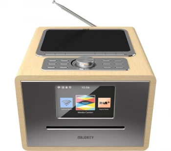 Image of Majority Homerton DAB+/FM Smart Bluetooth Radio - Oak