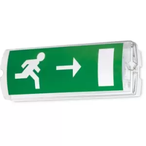 Image of JCC 3W Emergency Exit Maintained Bulkhead IP65 1800mAh 117x352mm with Legend - JC50321