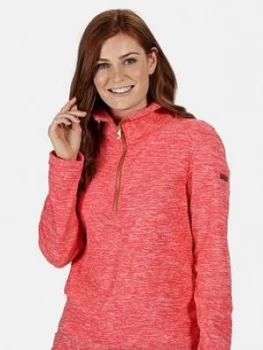 Image of Regatta Fidelia Quarter Zip Marl Fleece - Red