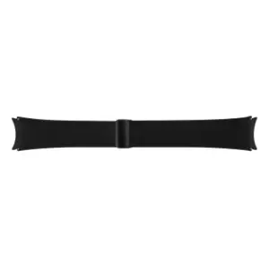 Image of Samsung D-Buckle Hybrid Eco-Leather Band (Wide, M/L) for Galaxy Watch6 in Black (ET-SHR94LBEGEU)