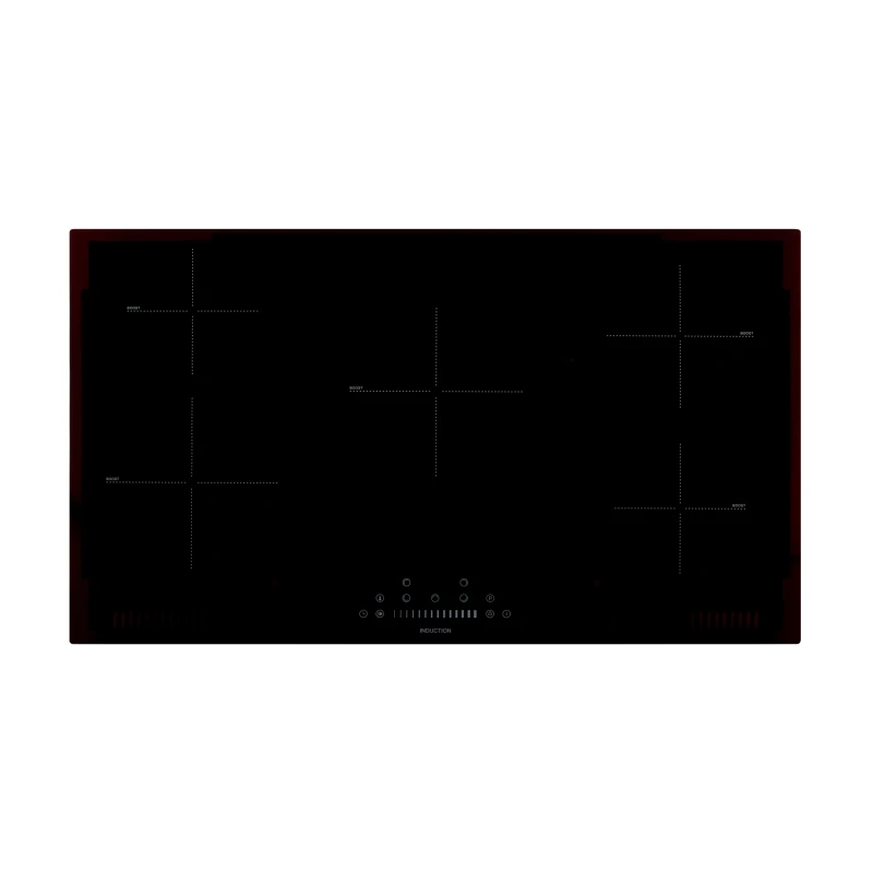 Image of Willow 90cm Induction Ceramic Hob Hardwired with 5 Cooking Zones Black