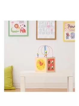 Image of Teamson Kids Preschool Play Lab Wooden Activity Learning 4-Side Cube