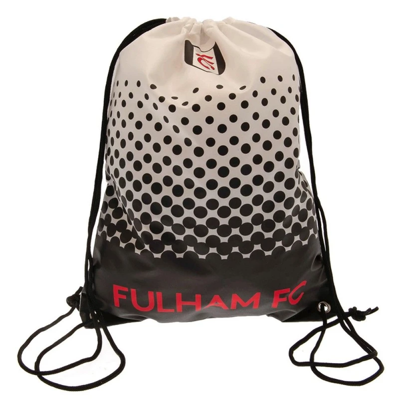 Image of Fulham FC Mens Drawstring Bag in Black Male