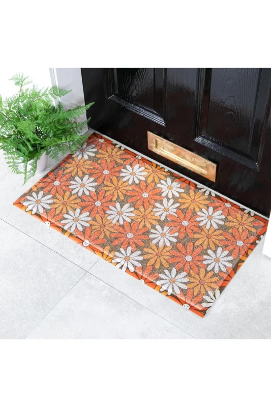 Image of Native Natural Happy Flowers Doormat (70 X 40Cm)