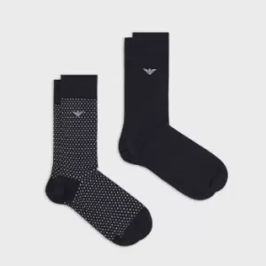 Image of Emporio Armani Mens 2-Pack Short Socks - Marine