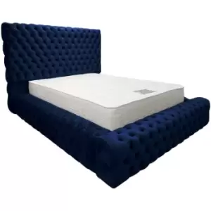 Image of Envisage Trade - Sultan Upholstered Beds - Plush Velvet, King Size Frame, Blue - Blue