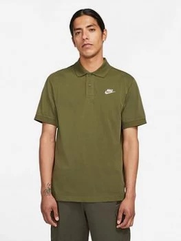 Image of Nike Matchup Pique Polo Shirt - Green/White, Green/White Size M Men