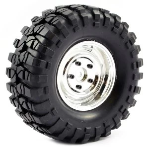 Image of Fastrax 1:10 Crawler Sawblock 1.9 Scale Steel Wheel &amp;#248;108Mm (Chrome)