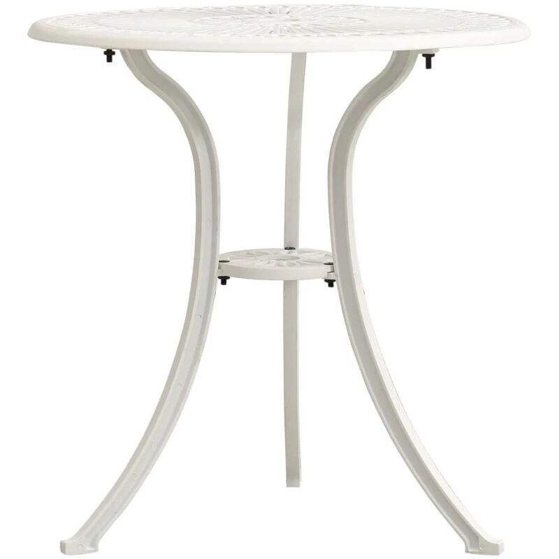 Image of VIDAXL Garden Table White 62x62x65cm Cast Aluminium Vidaxl 8720286205846