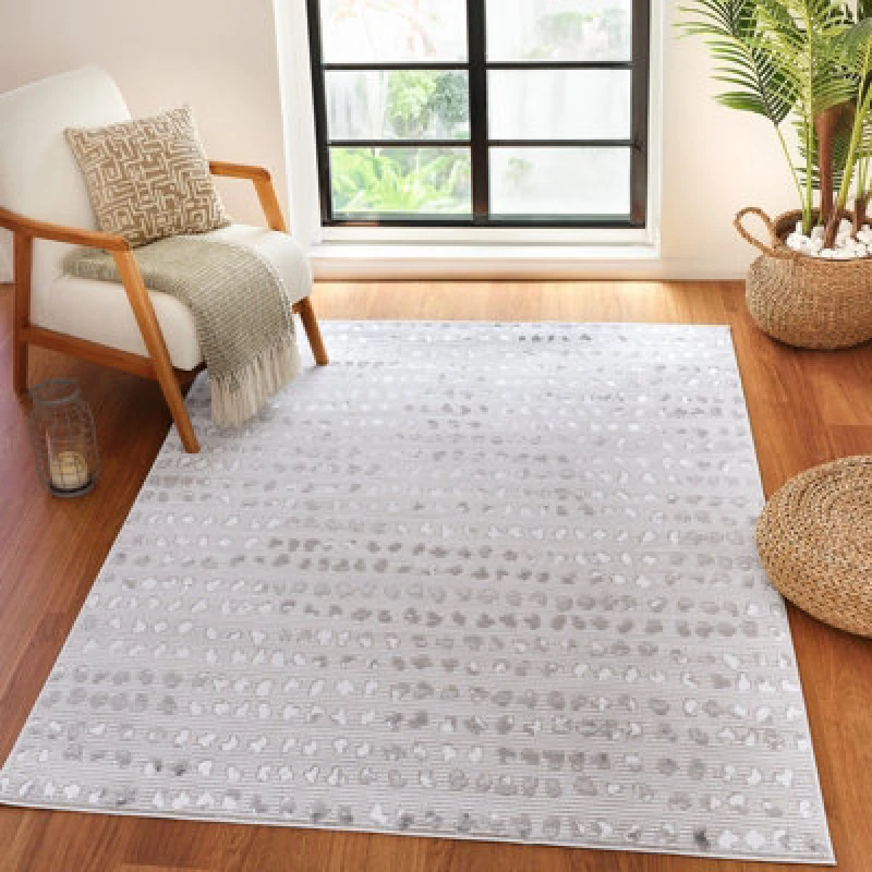 Image of Livabliss Scandi Modern Beige/white Polka Dot Valkiria Area Rug 160 X 220 Cm - Easy Care, Non Shedding, Ideal For Living Room & Bedroom