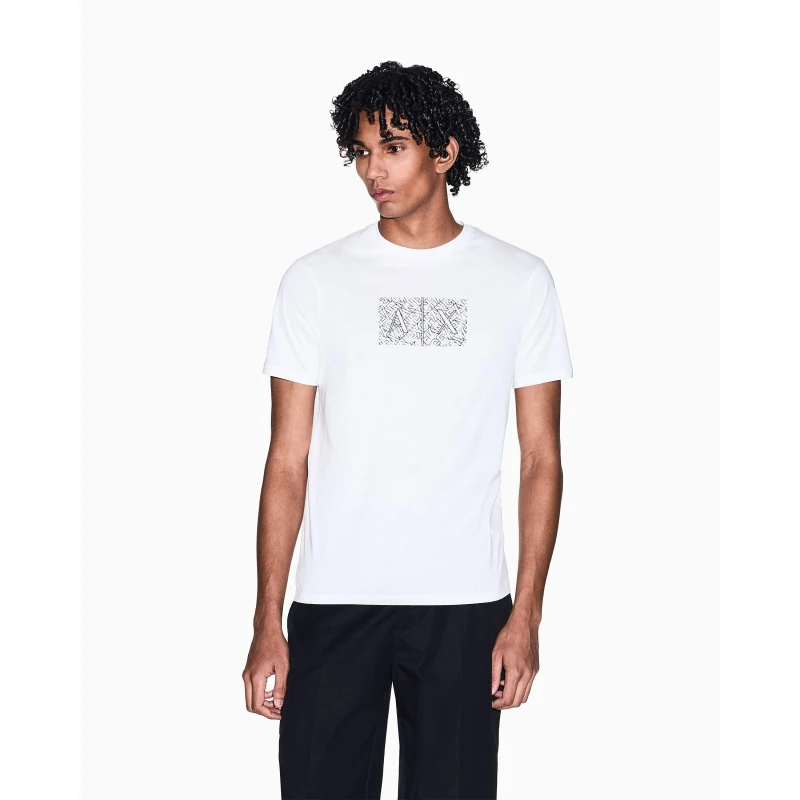 Image of Armani Exchange Mens T-Shirt Off White male M