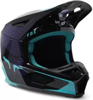Image of FOX V2 Vizen Motocross Helmet, black-purple, Size L, black-purple, Size L