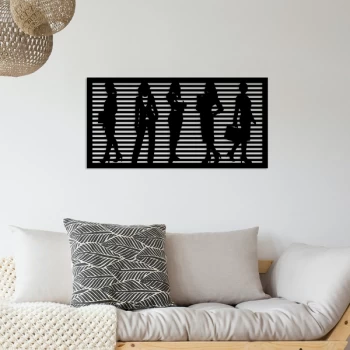 Image of WorkWomen - Black Decorative Metal Wall Accessory