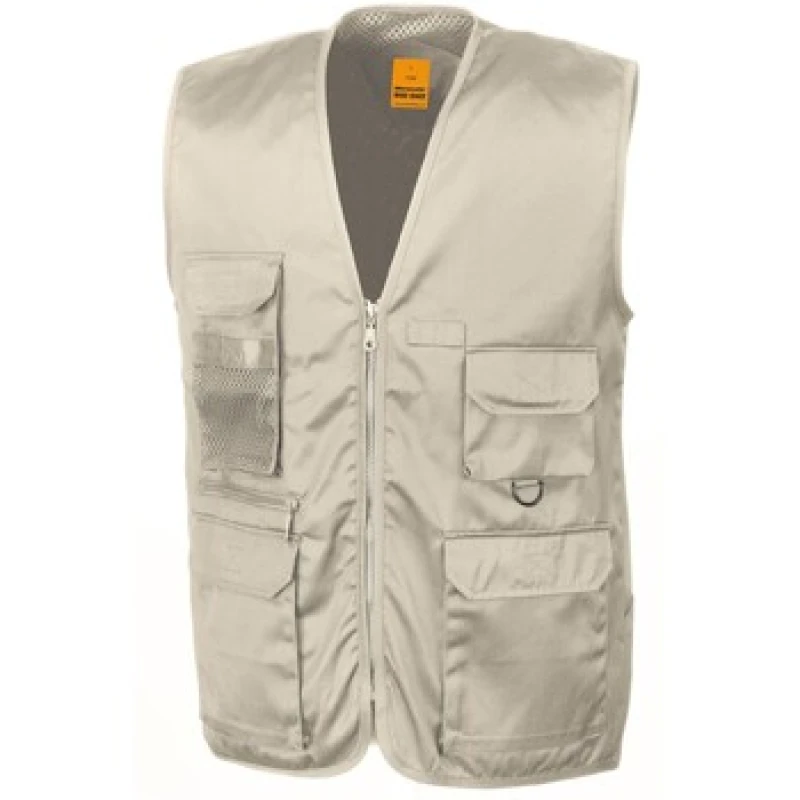 Image of Result Result Men Safari Waistcoat in Camel Size: Small Camel S Male 5063470673360