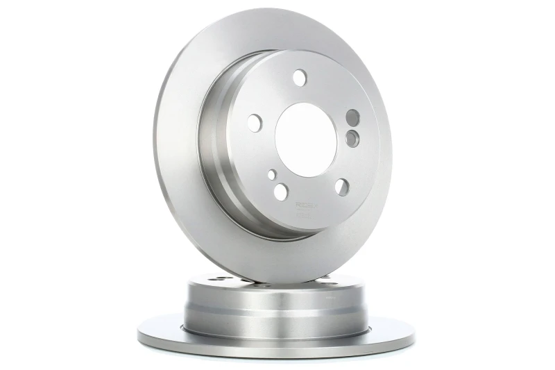 Image of RIDEX 82B0229 Brake disc Rear Axle, solid, Cast Iron, Uncoated, Untreated, without bolts/screws Cast Iron Brake Disc (82)
