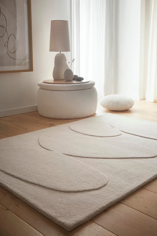 Image of Origins Sculptured Pebble Oatmeal in Beige Size: 160cm x 230cm Beige Unisex 160cm x 230 cm
