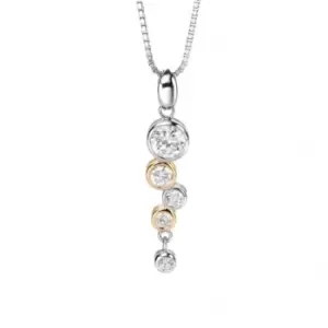 Image of Gold Plated Cubic Zirconia Drop Pendant P3457C