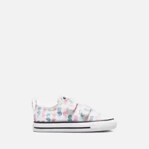 Image of Converse Toddlers Chuck Taylor All Star Seahorse Trainers - White/Storm Pink/Light Dew - UK 4 Baby