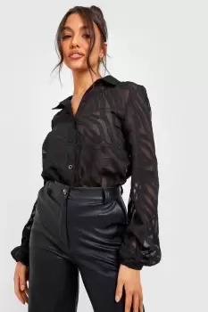 Image of Zebra Volume Sleeve Shirt