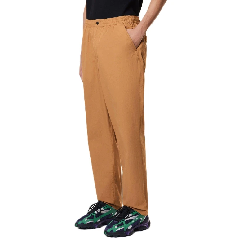 Image of Lacoste Mens Relaxed Woven Relaxed Fit Open Hem Woven Tracksuit Joggers Sand male XS