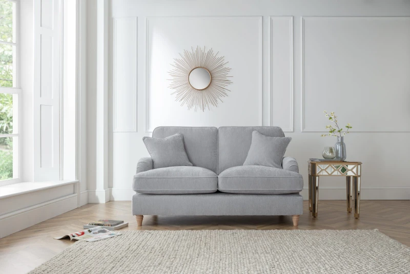 Image of The Great Sofa Company Orla 2 Seater Sofa Manhattan Ice in Light Grey Light Grey Unisex