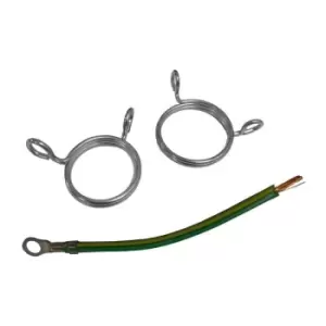 Image of Wiska COMBI Earthing Springs c/w Earth Leads & Screws Steel - E-SPRING20