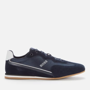 Image of Hugo Boss Rusham Low Profile Trainers Blue Size 11 Men