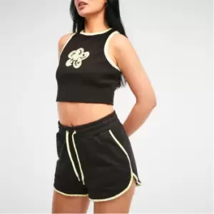 Image of Missguided Drawstring Runner Shorts - Black