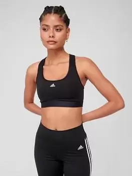 Image of adidas Performance Powerreact Training Medium-support Bra - Black, Size XS, Women