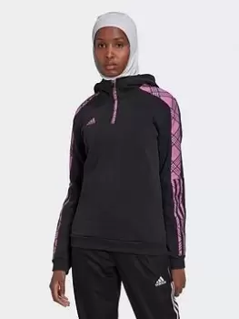 Image of adidas Tiro Winterized Hoodie - Black, Size S, Women