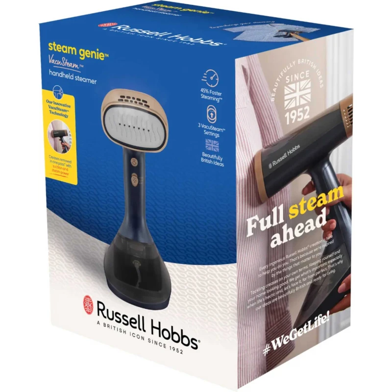 Image of Russell Hobbs VacuSteam Clothes Steamer - Midnight Blue 5038061176278