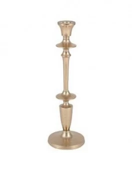 Image of Pacific Lifestyle Antique Gold Metal Tudor Large Candlestick