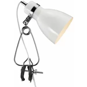 Image of Nordlux Lighting - Nordlux Cyclone Clamp & Clip On Lamp White, E14