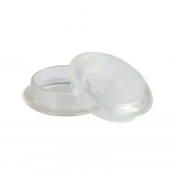 Image of Select Hardware Castor Cups Plastic Clear 60mm 4 Pack