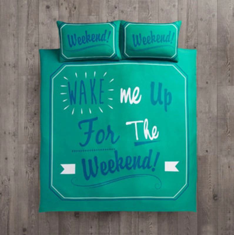 Image of Velosso Vibrant Printed Cotton Blend Duvet Cover & Pillowcase Set, Trendy Bed Set, Button Enclosure, Breathable & Durable Weave - Green