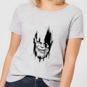 Image of Marvel Avengers Infinity War Thanos Face Womens T-Shirt - Grey - S