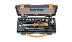 Image of Beta Tools 910A/C10 12pc 3/8" Sq Drive Hex Socket & Accessory Set 009100909