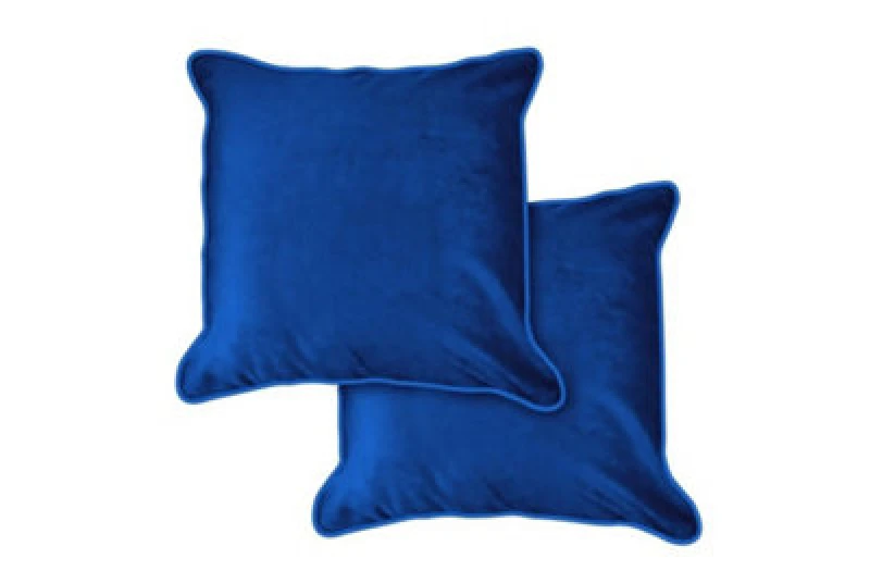 Image of Plush Velvet Cushion Cover In Navy Blue