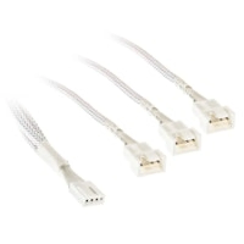 Image of Kolink 1-3 PWM Braided White Splitter Cable - 35cm