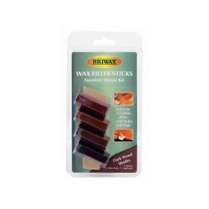 Image of Briwax Wax Filler Sticks Medium Wood Shades (Pack 4)