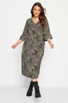 Image of Animal Print Smock Dress