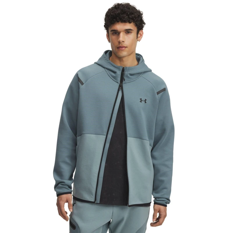 Image of Under Armour Mens Unstoppable Full-Zip Fleece Jasper Blue male S