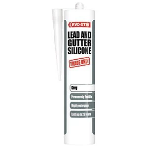 Image of Evo-Stik Trade Only Lead & Gutter Silicone - Grey 280ml