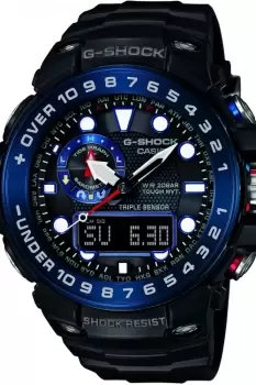 Image of Mens Casio G-Shock Premium Gulfmaster Alarm Chronograph Radio Controlled Watch GWN-1000B-1BER