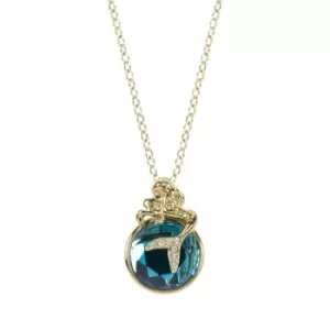 Image of Disney The Little Mermaid Blue Gold Plated Necklace CF01104YRML-Q