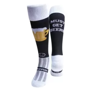 Image of Wacky Sox Beers Football/Rugby Socks Snr - Blue