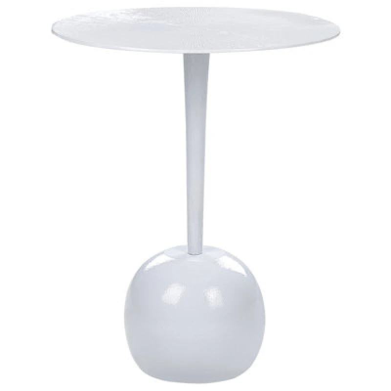 Image of Beliani Side Table Eucla Metal White