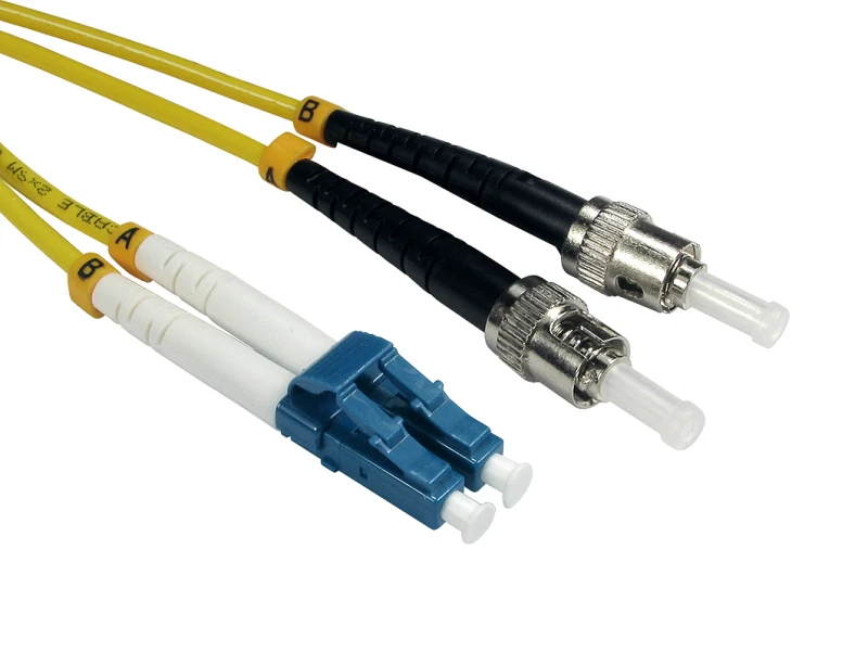 Image of Cables Direct 1m OS2 Fibre Optic Cable, LC - ST (Single Mode)