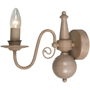 Image of Linea Verdace Lighting - Linea Verdace Brugge Candle Wall Light Pale Taupe