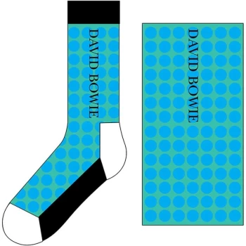 Image of David Bowie - Circles Pattern Unisex UK Size 7 - 11 Ankle Socks - Blue